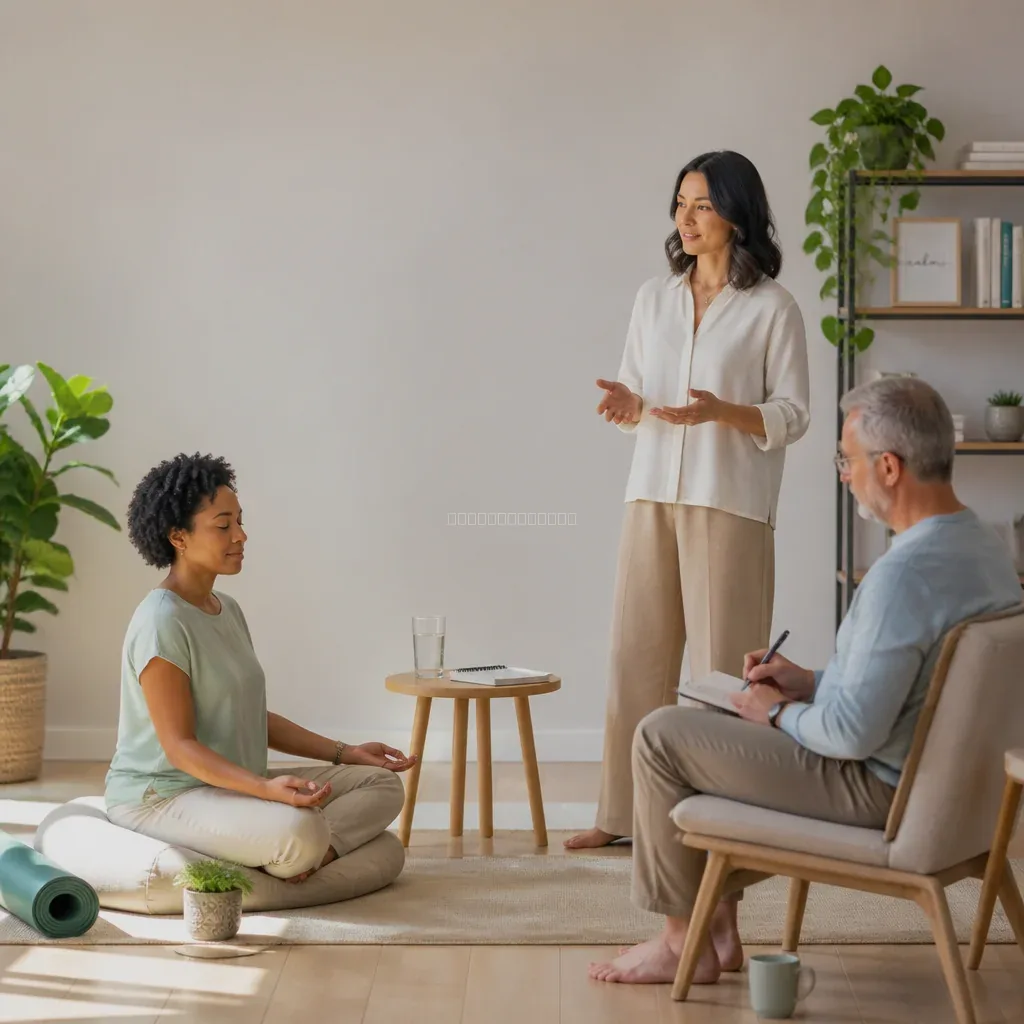 Skupinska delavnica mindfulness v notranjem prostoru